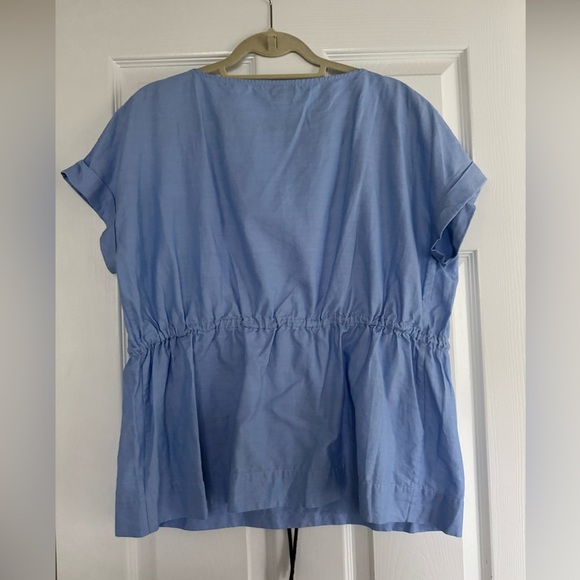 J. Crew Drawstring/cinch waist blouse size Medium - Picture 3 of 7
